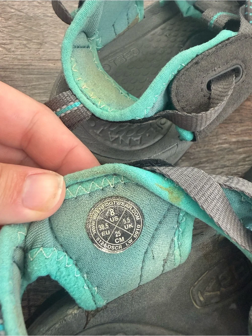 KEEN Women's Waterproof Sport Sandals in Charcoal & Teal 8